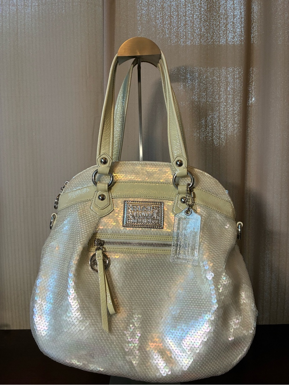 Coach Poppy Sequin Dome Satchel